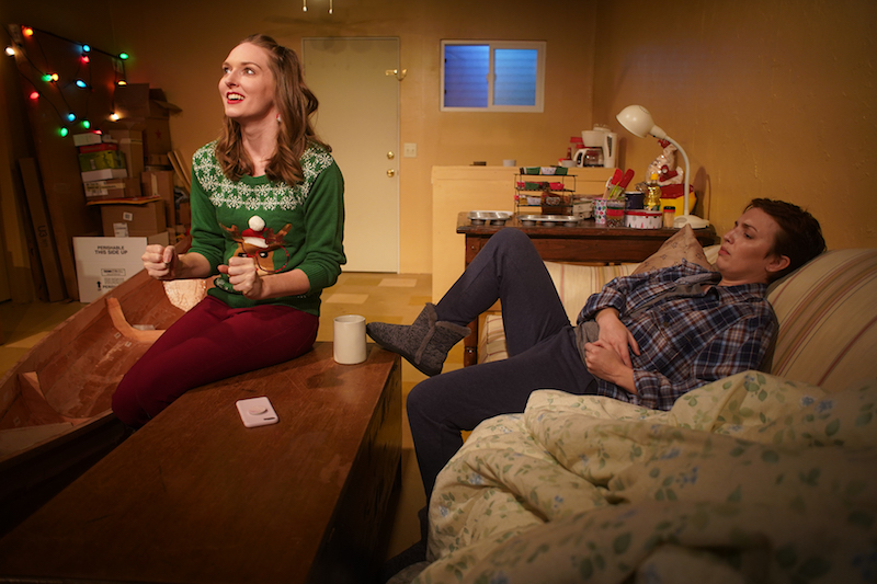 Kara Hume and Dana DeRuyck in Jami Brandli's Sisters Three by The Inkwell Theater at VS. Theatre. (Photo by Rachel Rambaldi)