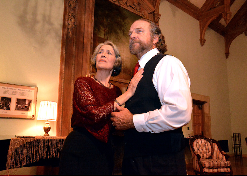 Carol Potter and Darby Hinton in Kathrine Bates's The Manor, presented by Theatre 40 at the Greystone Mansion