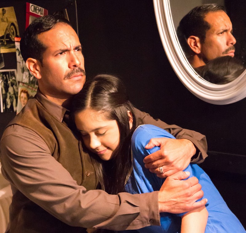 Emiliano Torres and Genesis Ochoa in Wendy Kesselman’s adaptation of The Diary of Anne Frank at the Dorie Theatre at The Complex. (Photo by Elvira Barjau)