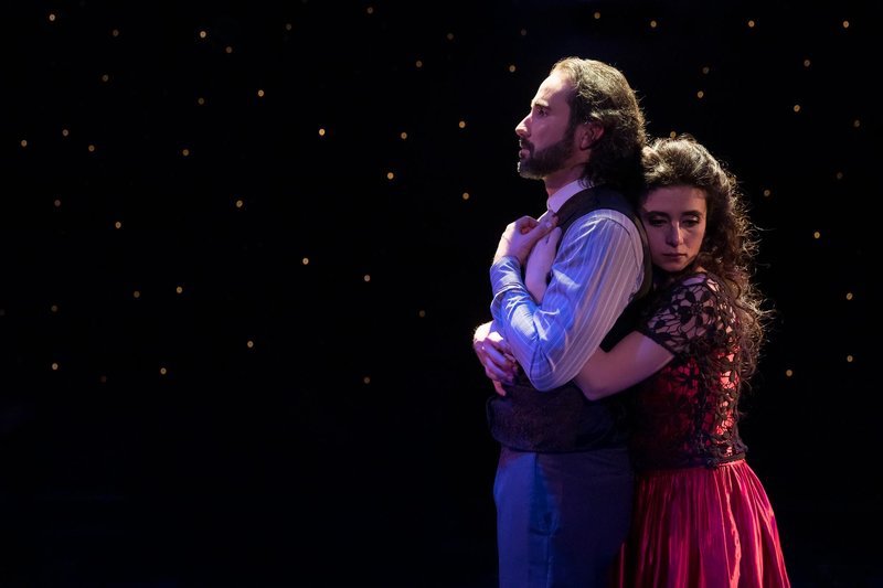 Joseph Barone and Eva Abramian in Anna Karenina at the Actors Co-op Crossley Theatre. (Photo by Larry Sandez)