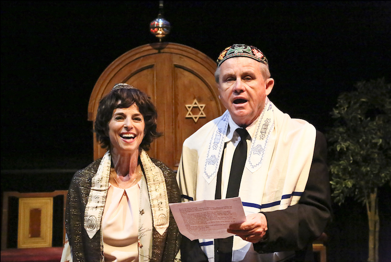 Pamela Heffler and R. Emmett Lee in Bar Mitzvah Boy at Miles Memorial Playhouse. (Photo by Michael Lamont)