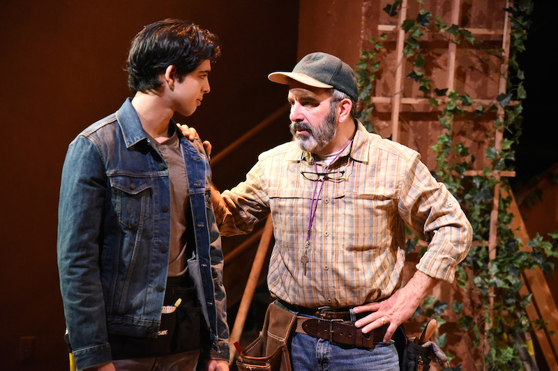 Luca Oriel and Geoffrey Rivas in Jonathan Caren's Canyon at the Los Angeles Theatre Center. (Photo by Dean Chechvala)