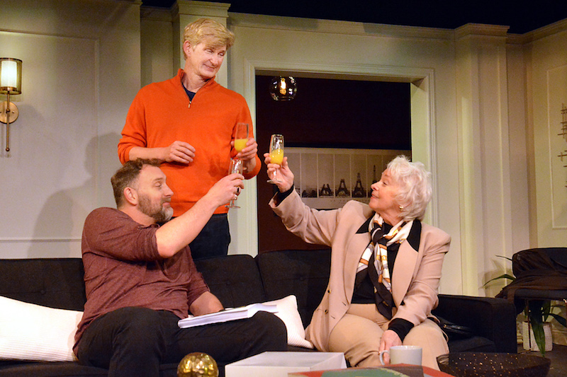 Tim Cummings, Bill Brochtrup and  Jenny O’Hara in  Michael McKeever's Daniel's Husband at the Fountain Theatre. (Photo by Ed Krieger)