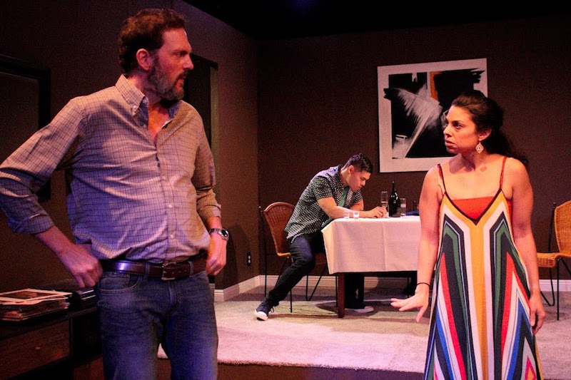 Silas Weir Mitchell, Ruy Iskandar, and Tania Verafield in Cory Hinkle's The End of Beauty at Atwater Village Theatre. (Photo courtesy of Playwright's Arena)