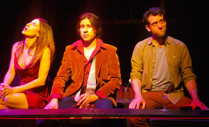 Courtney Scheuerman, Eddie Navarro and Spencer Weitzel in Stephen Fife’s Feeling Lucky at The Blank Theatre. (Photo by Stephen Fife)