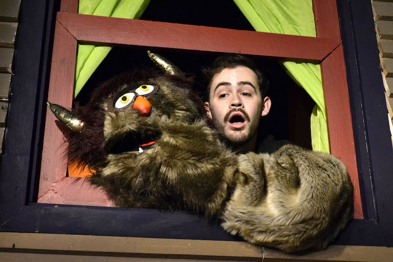 Troy Whitaker in Avenue Q at The Lonny Chapman Theatre. (Photo by Doug Engalla)