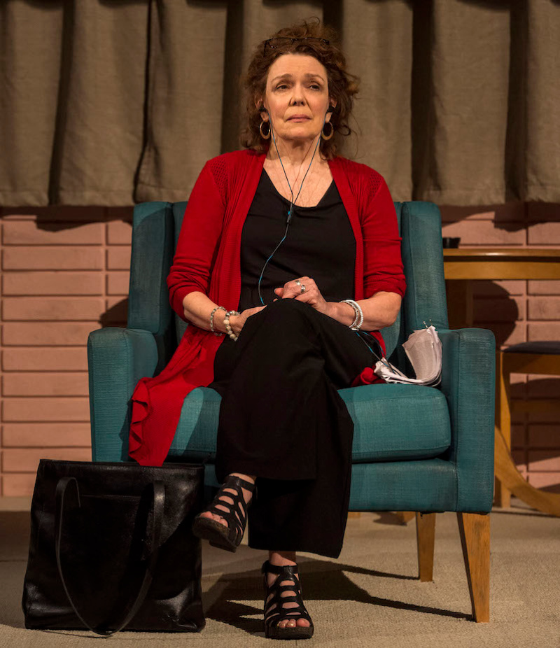 Deirdre O'Connell in Lucas Hnath's Dana H. at The Kirk Douglas Theater. (Photo by Craig Schwartz)