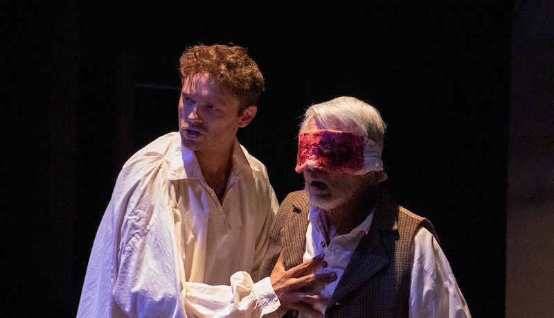 Kyle Hester and Mark Bramhall in King Lear, The Harold Clurman Laboratory Theater at The Art of Acting Studio. (Photo by Kim Fowler)