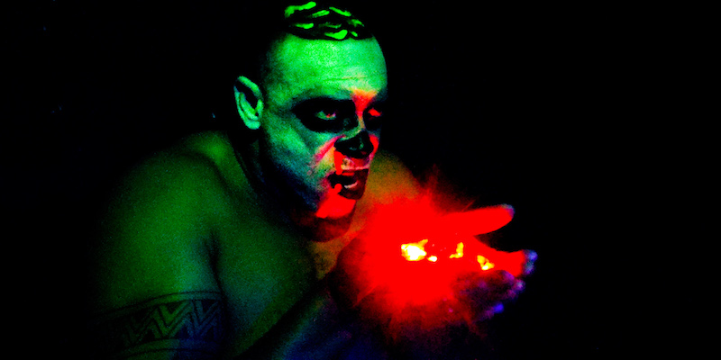 Robert Jewels in Beasts from the Sea! at Zombie Joe's Underground Theatre. (Photo by Brandon Slezak)