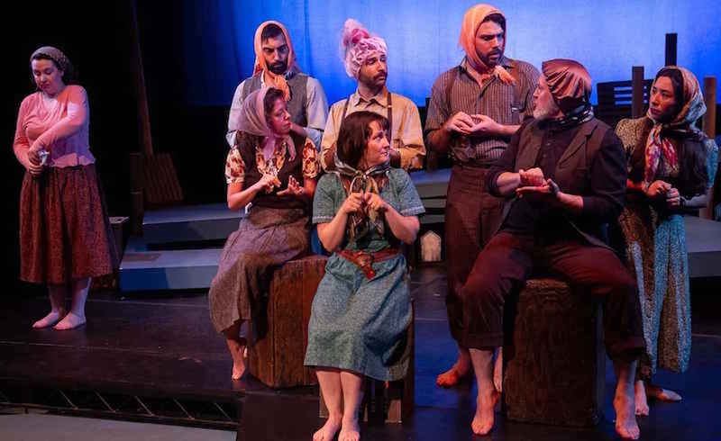 The ensemble of Under Milk Wood at Greenway Court Theatre. (Photo by John Klopping)