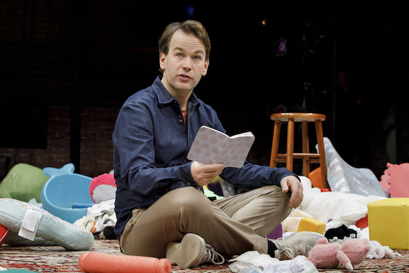 Mike Birbiglia in his one-man show The New One at the Ahmanson Theatre. (Photo by Joan Marcus)