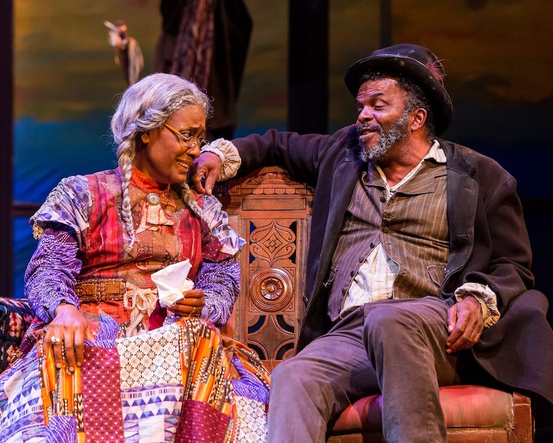 Veralyn Jones and Keith Jackson in August Wilson's Gem of the Ocean at A Noise Within. (Photo by Craig Schwartz)