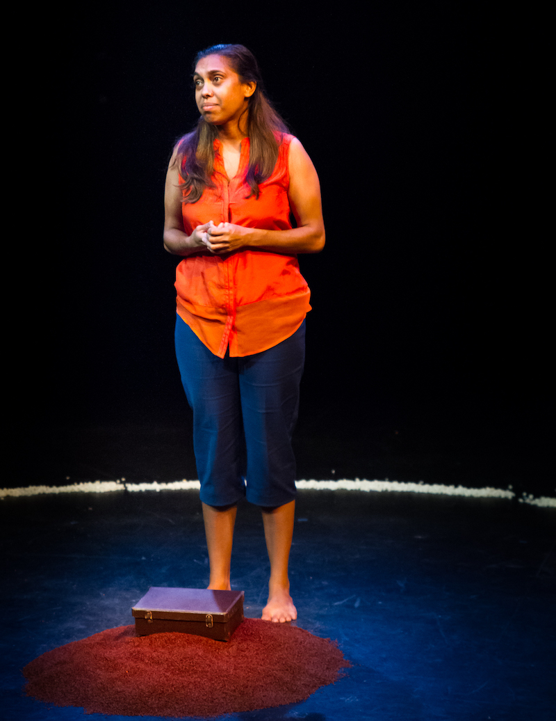 Chenoa Deemal in The 7 Stages of Grieving at The Skylight Theatre. (Photo by Justin Harrison)