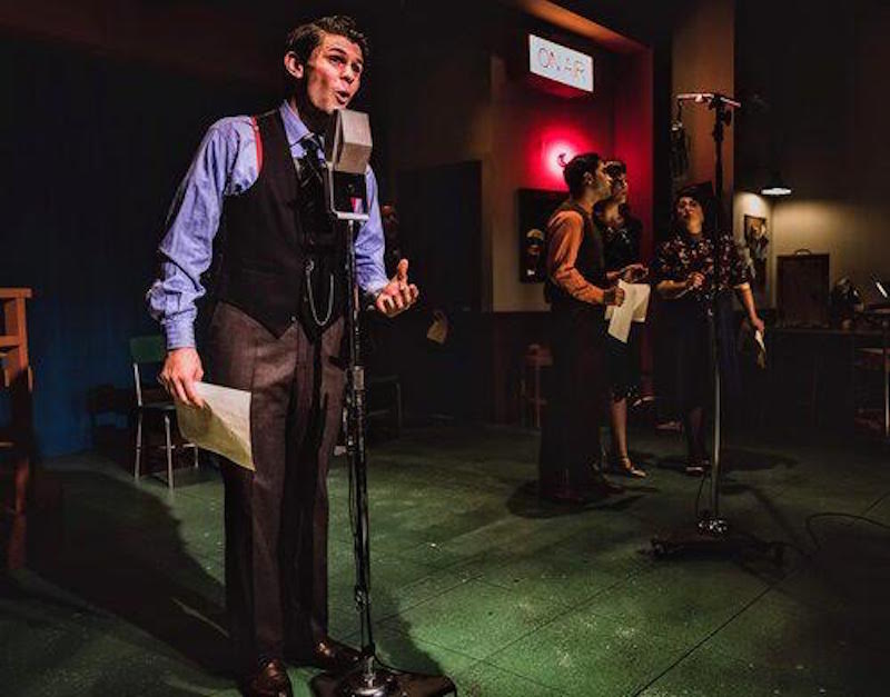 Jack Travar in Lance Arthur Smith’s adaptation of Miracle on 34th Street: A Live Musical Radio Play at the Actors Co-op. (Photo by Matthew Gilmore)