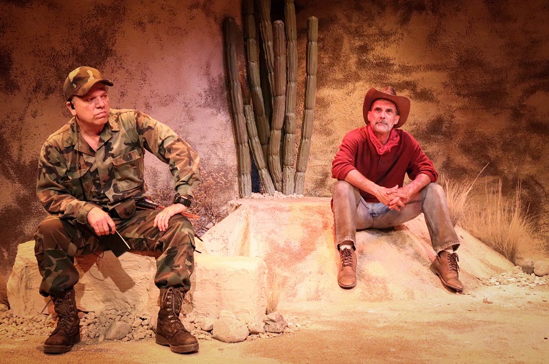 Chet Grissom and Jonathan Nichols in Carlos Lacámara’s Nowhere on the Border at The Road Theatre on Magnolia. (Photo by Brian M. Cole)