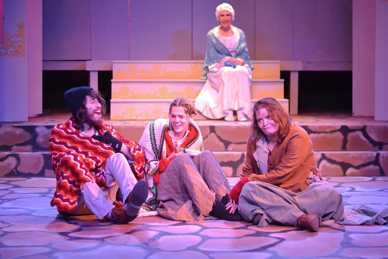 Barbera Ann Howard, Ignacio Navarro, Ella Grace Bergeron and Jessica Wells in The Little Match Girl at Loft Ensemble. (Photo by Emma Latimer)