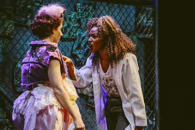 Beth Hawkes and Margaret Odette in Revenge Song: A Vampire Cowboys Creation at Geffen Playhouse. (Photo by Jeff Lorch)