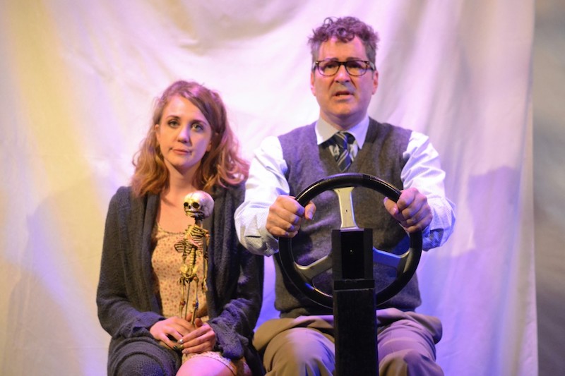 Katy Laughlin and Raymond Donahey in RJ Fontaine's Death and Other Girly Things at Loft Ensemble. (Photo by Emma Latimer)