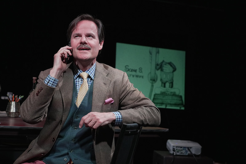 Kevin Ashworth in A Public Reading of an Unproduced Screenplay About the Death of Walt Disney at the Odyssey Theatre. (Photo by Jenny Graham)