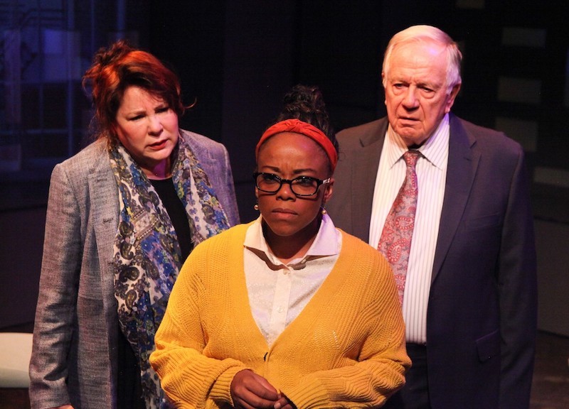 Taylor Gilbert, Cherish Monique Duke and Sam Anderson in Beloved at the Road Theatre on Magnolia. (Photo by Michele Young)