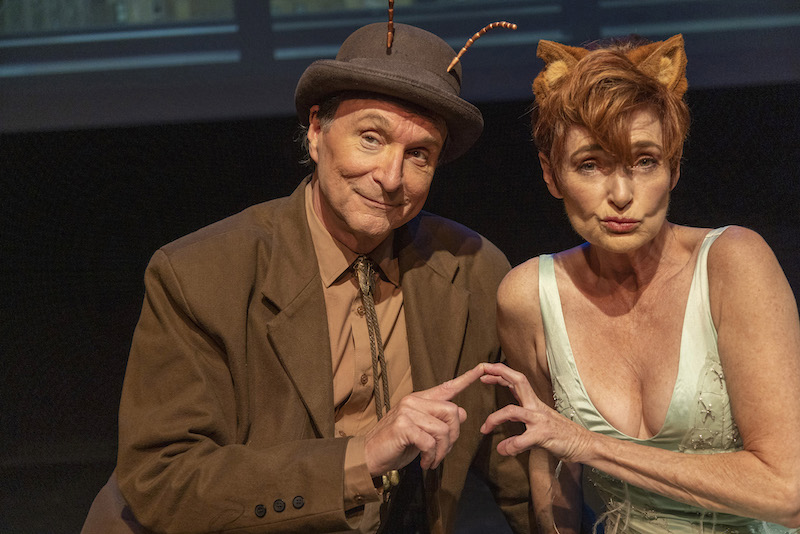 Dan Gilvezan and Carolyn Hennesy as Archy and Mehitabel (Photo, courtesy of the Whitefire Theatre)