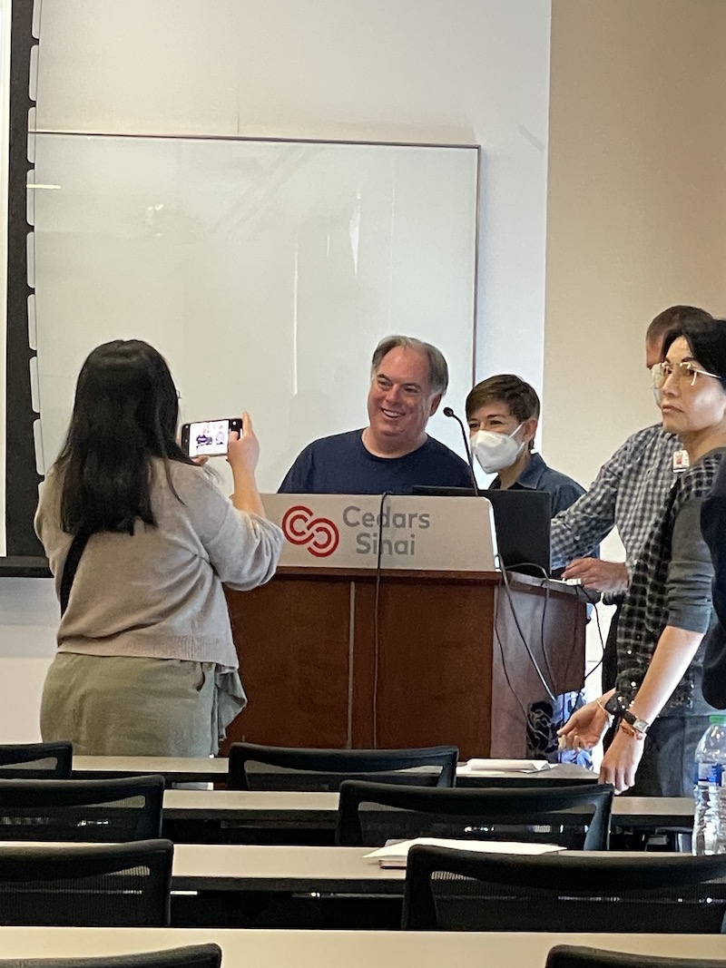 Performer-stroke victim Michael Shutt giving a workshop at Cedar Sinai Medical Center